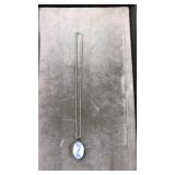 OVAL BLUE & WHITE PENDANT ON STERLING CHAIN