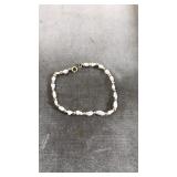 VNTG. 14K RICE PEARL BRACELET