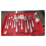 ASST. SILVERPLATE FLATWARE AND SALT&PEPPER