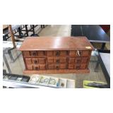 WOOD JEWLERY BOX W/ASST. CONTENTS