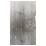 14K BLUE SAPPHIRE PENDANT ON 14K GOLD CHAIN