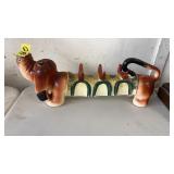VNTG. CERAMIC DACHSHUND DECANTER