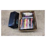 BOX OF ASST. DVDS AND CDS