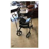 DRIVE WALKER WITH SEAT AND CANE