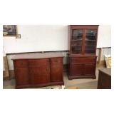MAHOGANY DINING ROOM SET: CHINA HUTCH & BUFFET