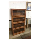 4 TIER WOOD BARRISTER BOOKCASE