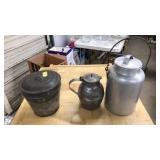 3 ALLUMINUM LIDDED JARS