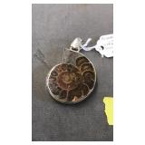 AMMONITE IN STERLING SILVER PENDANT