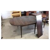 VNTG. DROP LEAF TABLE WITH FLORAL STENCILING
