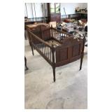 ANTQ. WOOD CRIB, FOLDABLE