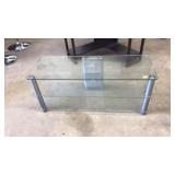 GLASS 3 TIER CONSOLE TABLE