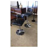 PAIR OF ADJUSTABLE BAR STOOLS