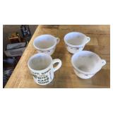 4 CORNING WARE MUGS