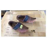 PAIR OF WOOD CLOGS