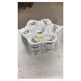 6 VNTG. PORCELAIN OYSTER PLATES