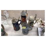 (4) BEER STEINS