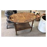 VNTG. WOOD BUTLER TEA CART