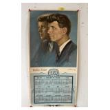 "BROTHERS UNITED" JFK & RFK 1969 CALENDAR