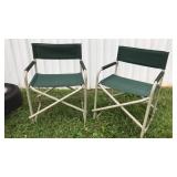 PAIR OF FOLDING ALUMINUM CAMP CHAIRS