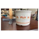 LONGABERGER "CANDY CORN" HALLOWEEN CROCK