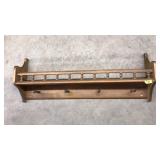 VNTG. WOOD ENTRY WAY SHELF