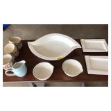 LOT OF ASST. SERVING WARE AND CUPS