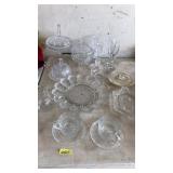 COLLECTIONG OF PRESSED GLASSWARE