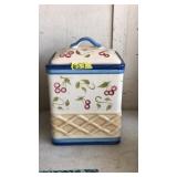 HANDPAINTED CLAY LIDDED COOKING JAR