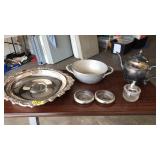 LOT OF ASST. SILVERPLATE & PEWTER