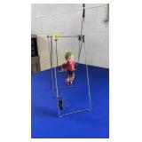 VNTG. PRE-WAR TIN ACROBAT SWING TOY