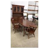 DINING ROOM SET: TABLE, CHAIRS, 2PC HUTCH