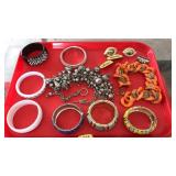 TRAY OF ASST. BANGLES & NECKLACES