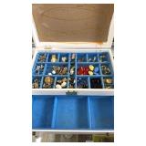 JEWLERY BOX WITH ASST. CLIP ON EARRINGS