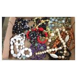 FLAT OF ASST. COSTUME NECKLACES