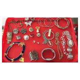 TRAY OF ASST. COSTUME JEWELRY