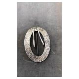 ANTQ. STERLING SILVER BUCKLE BROACH PIN