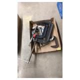 FLAT OF ASST SIZE C-CLAMPS
