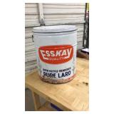 VNTG. ESSKAY PURE LARD TIN, 50LBS