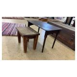 2 YOUTH SIZE WOOD STOOLS