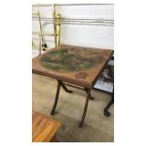 ANTQ. FOLDING GAME TABLE