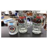 2 BUDWEISER BEER STEINS & GERMAN STEIN