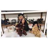 LOT OF NATIVE AMERICAN DOLLS
