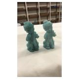 (2) BOYD ART GLASS 'CHUCKLES THE CLOWN' FIGURES