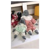 PAIR OF CERAMIC POODLE 'DOLLS'