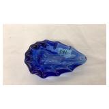 VNTG. COBALT BLUE GLASS CIGAR ASHTRAY