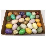 COLLECTION OF POLISHED STONE EGGS