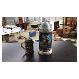BUDWEISER 'AUSTRALIA' BEER STEIN & EAGLE STEIN