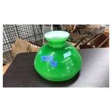GREEN GLASS GLOBE SHADE