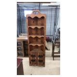 4 TIER WOOD HEART CUT OUT CORNER SHELF