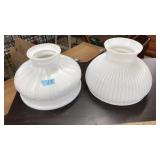 (2) MILK GLASS DOME SHADES